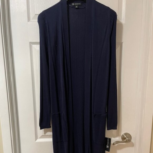Fabulous Spring or Fall Sweater! Calf Length Navy Blue - Picture 1 of 7